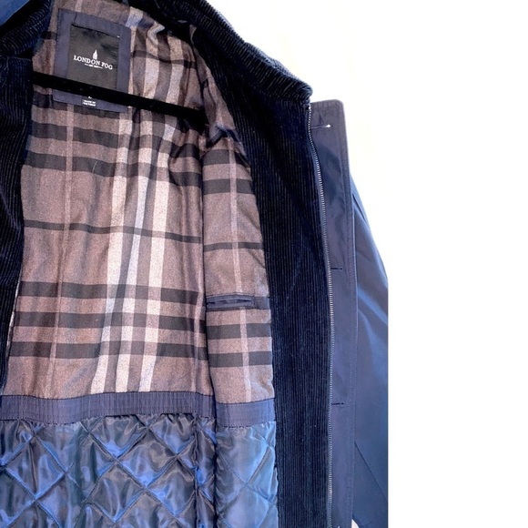 NEW WOT - Men’s London Fog Jacket Thick Fleece Lined Corduroy Trimmed Size Large - Picture 6 of 12